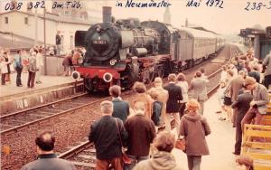 BG33330 bw tub neumunster  germany train railway real photo