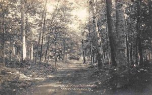 Beautiful Driveway Carp Lake Michigan 1912 RPPC Real Photo postcard