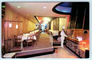 LONDON, Ontario Canada ~ Interior ROSE BOWL RESTAURANT Steak House Chef Postcard