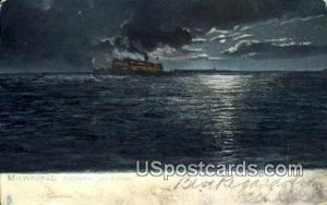 Lake Michigan - MIlwaukee, Wisconsin WI Postcard