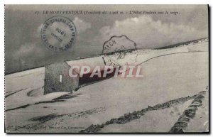 Old Postcard Mont Ventoux (Vaucluse) 1908 m alt Hotel Vendraon under snow