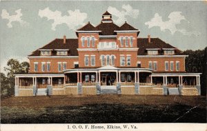 F96/ Elkins West Virginia Postcard c1910 I.O.O.F. Home Odd Fellows