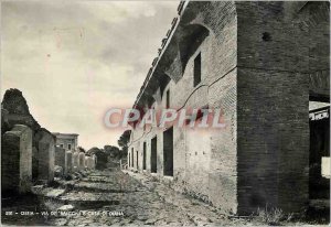 Postcard Modern Ostia Via Del Casa Di Diana E Balconi