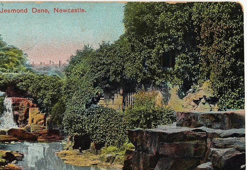1907-1915 New Castle Jesmond Dene UK England Antique Old Saxony DB Postcard