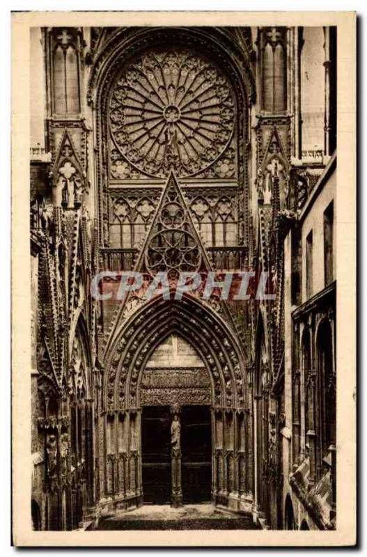 Old Postcard Rouen Cathedral and the Court of Libraries