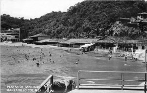 Mexico 1950s Manzanillo Playas De Santiago  RPPC Photo Postcard 22-3696