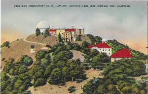 Lick Observatory on Mt. Hamilton Altitude 4209 Feet Near San Jose California