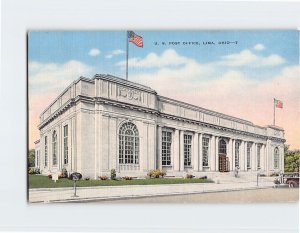 Postcard U. S. Post Office Lima Ohio USA