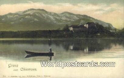 Herren Insel mit Kampenwand Chiemsee Germany Unused 