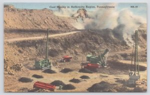 Surface Coal Mining In Anthracite Region~Pennsylvania~Mebane Co~Vintage Postcard