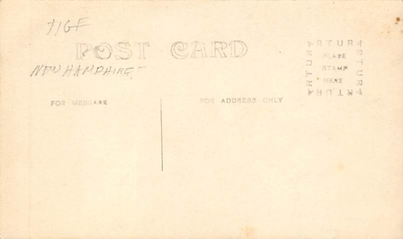 Real Photo Row Boats New Hampshire Writing on back, missing stamp 