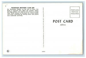 c1914 Thompson Brothers Clam Bar, Massachusetts MA Antique Postcard 