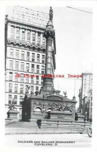 OH, Cleveland, Ohio, RPPC, Soldier's and Sailor's Monument, Grogan Photo