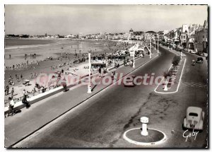 Modern Postcard Les Sables D'Olonne The Embankment and the Beach