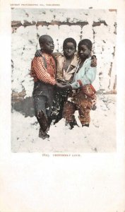 BROTHERLY LOVE COTTON BLACK AMERICANA POSTCARD (c. 1900)