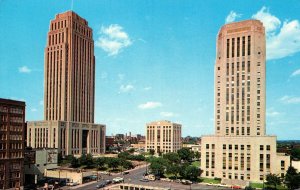 Missouri Kansas City Civic Center Showing City Hall On Left & County Court Ho...