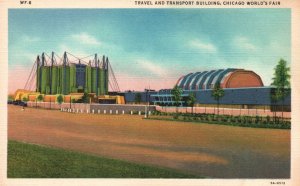 Vintage Postcard 1930's Travel & Transport Building Architecture Chicago Fair