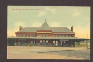 TRENTON NEW JERSEY NJ PENNSYLVANIA RAILROAD DEPOT STATION VINTAGE POSTCARD