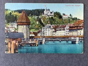 Luzern Mit Gutsdt Switzerland Litho Postcard H2026084236