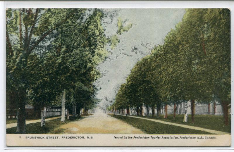 Brunswick Street Fredericton New Brunswick NB Canada 1910c postcard