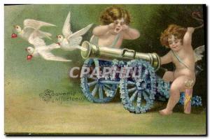 Old Postcard Angels Fancy Canon Colombes