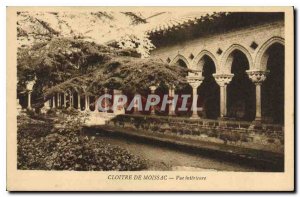 Postcard Old Cloister of Moissac inside view