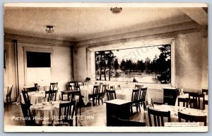 K41/ Bend Oregon RPPC Postcard? c1920 Pilot Butte Inn Interior Window 203