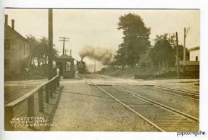 Westdale MA Railroad Station Train Depot RPPC Postcard