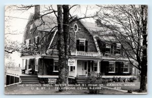 RPPC CAMDEN, Maine ME ~ WISHING WELL GUEST HOUSE 1950s Knox County Postcard