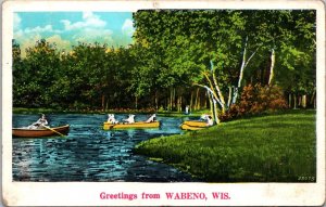 Wisconsin Greetings From Wabeno 1936