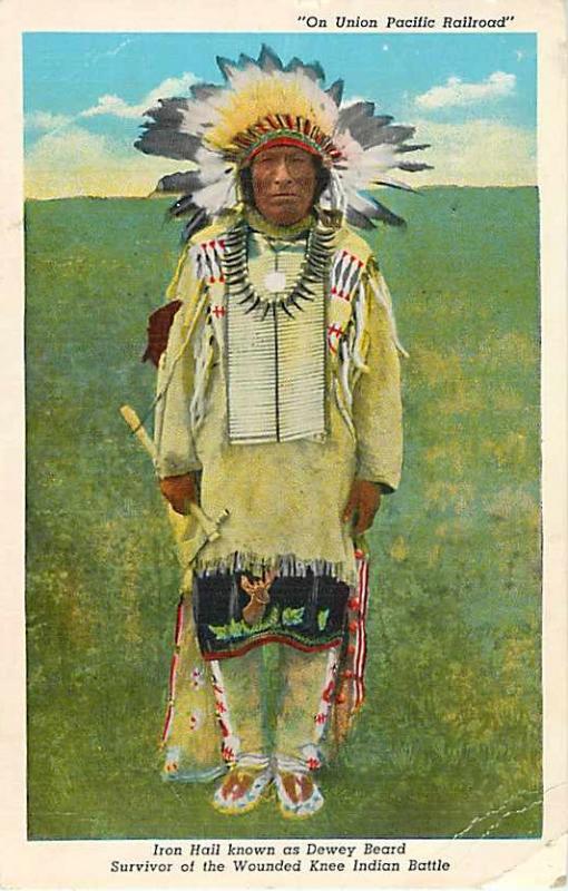 Linen of Iron Hail Survivor of Wounded Knee Indian Battle