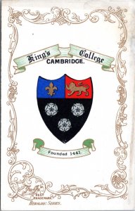 Postcard Ja Ja Heraldic Cambridge Series - King's  College
