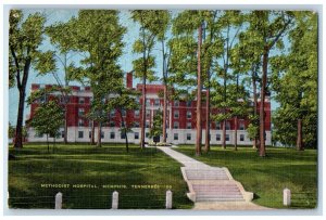 c1940 Methodist Hospital Exterior Building Memphis Tennessee TN Vintage Postcard