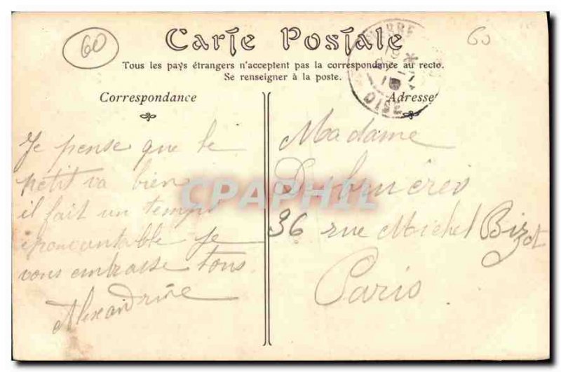 Old Postcard Chateau de Pierrefonds prese View Road