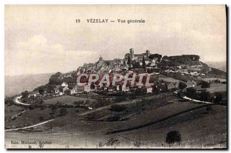 Postcard Old Vezelay Vue Generale