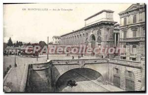 Postcard Old Montpellier Arc De Triomphe