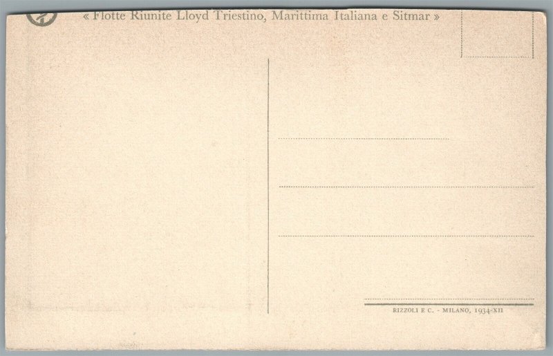 SHIP LLOYD TRIESTINO ANTIQUE POSTCARD