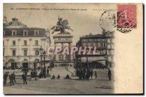 Old Postcard Clermont Ferrand Statue Vereingetorix Place de Jaude