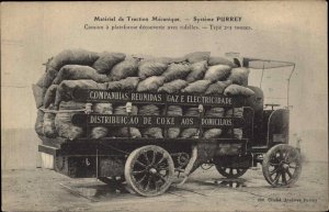 PURREY French Delivery Truck Coke Gas c1915 Postcard