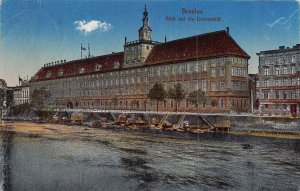 BRESLAU POLAND~BLICK auf die UNIVERSITAT~1919 POSTCARD