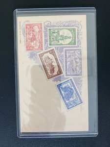 Rare Ten Pan American Exposition Stamp On Stamp Postcards Complete Set Mint