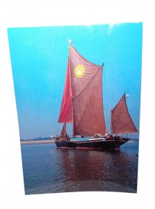 The Sailing Barge Gladys Buit At Harwich Essex 1901 Vintage Postcard