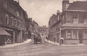 Salisbury Road Blandford Art Portrait Studio Dorset Old Postcard