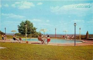 PA, Mount Pocono, Pennsylvania, Mount Pocono Motel, Pool, Planned Color 25378-B