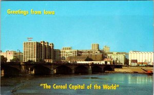 Postcard BRIDGE SCENE Cedar Rapids Iowa IA AK3039