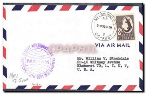 Letter Australia 1st flight Melbourne San Francisco July 30 59 Crocodile