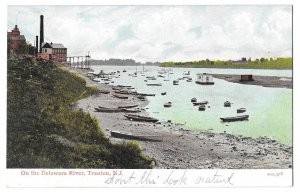 On the Delaware River, Trenton, New Jersey Unmailed, Undivided Back Postcard