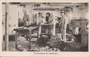 WWI Royal Navy, Ship Carpenters Working 1914-18 Naval Artillery, British