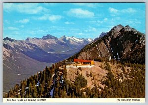 Tea House On Sulphur Mountain, Banff National Park, Alberta, Chrome Postcard