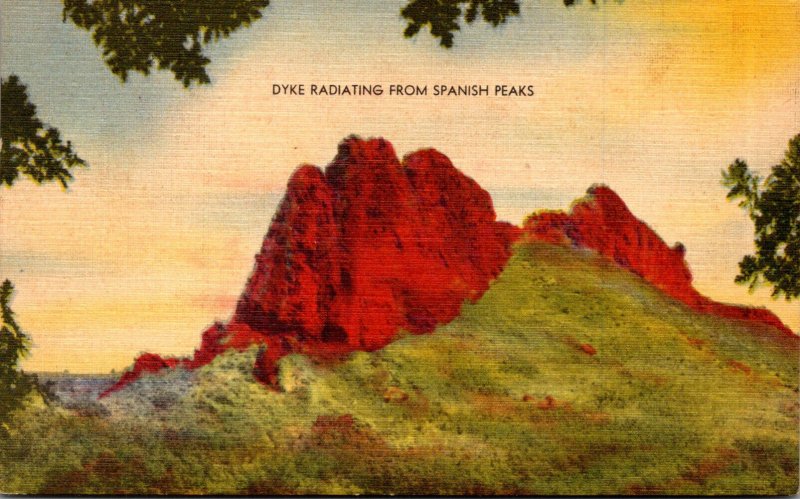 Colorado Dyke Radiating From Spanish Peaks 1944